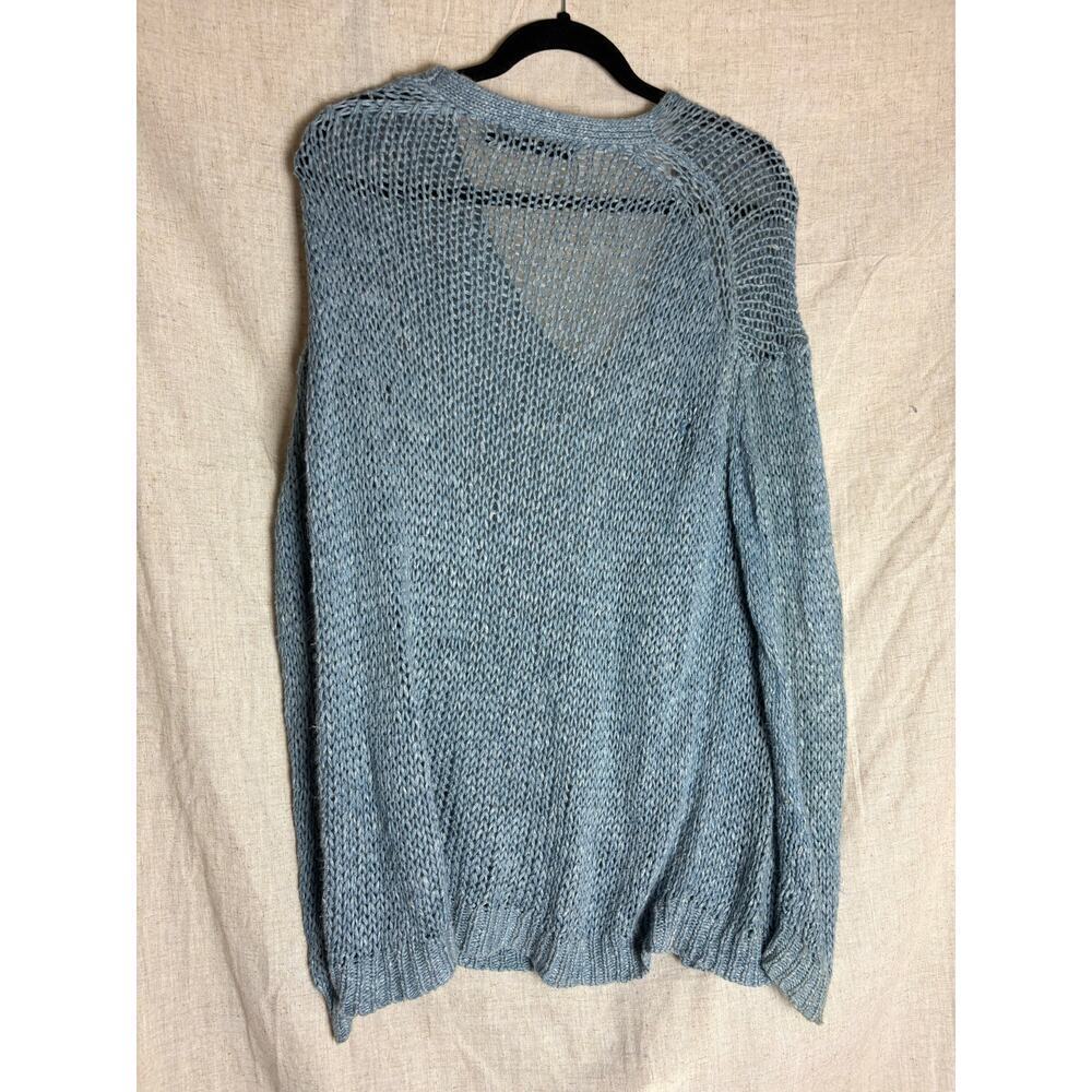 Jenni Kayne Silk Linen Blend Cabin Sweater in Faded Blue Sz. XS - Picture 8 of 10